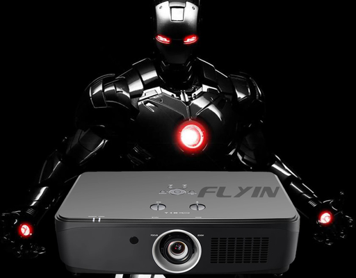 Educación al aire libre FLYIN 7100Lumens Proyector láser 3LCD 4K con brillo de alta resolución y altavoz incorporado