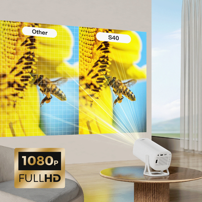 Flyin S40 Cine en casa Full HD 1080P 4K Proyector de juegos Proyector de juegos 120 ANSI Lumens Televisión en casa