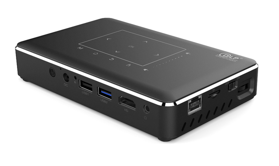 Venta caliente de Flyin P10-II Logotipo personalizado Mini 3D 4K 150 Lumens DLP 9000mAh Proyector Android 9.0