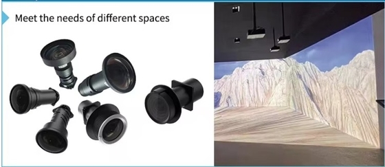 Flyin 5500 lumen Proyector láser DLP WUXGA de alta resolución 4K Presentación 3D activa 0.8 DMD Chip para imágenes precisas Manual cambio de foco de la lente para una experiencia de proyección flexible