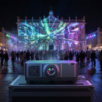 Laser 3LCD 20000 lms 1920*1200 proyector de grandes espacios al aire libre compatibles con el mapeo 3D