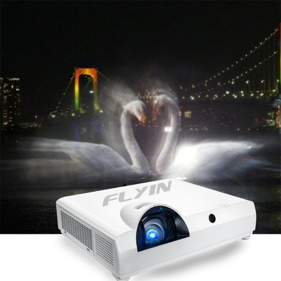 Flyin-C90SW+ Proyector láser de corto alcance WXGA 3LCD de 4200 lúmenes Android incorporado 5000000:1 Contraste para negocios educativos