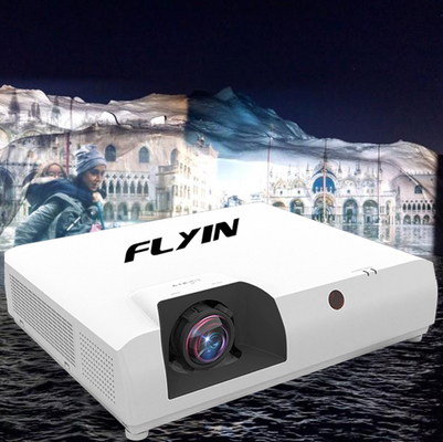 Flyin E7 4K Proyector de tiro corto con láser 3840x2160 3LCD 7500 ANSI Zoom digital para educación comercial al aire libre US Plug