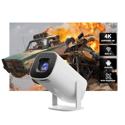 FLYIN P30 4K Ultra HD 3D Proyector portátil LED de proyección corta para uso en cine y cine en casa