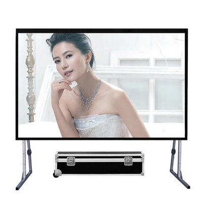 72 pulgadas ayunan pantalla de proyector plegable pliegan a Matt White Color