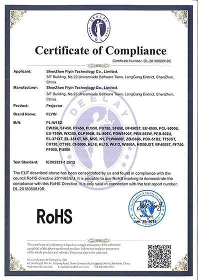 China Shenzhen Flyin Technology Co.,Limited Certificaciones